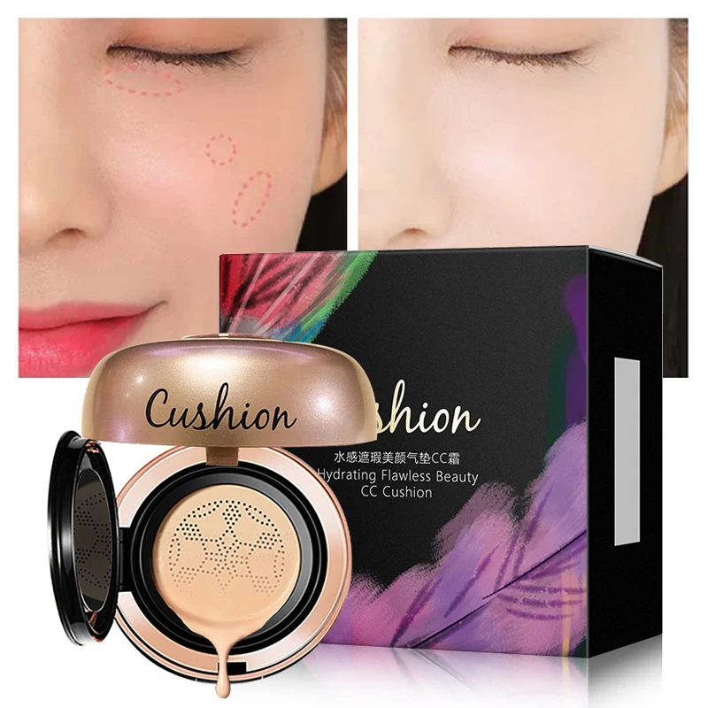 Air Cushion CC Cream Moisturizing Lasting Oil Control Cover Up Facial Blemishes Invisible Pores Naturally Brighten Makeup Tools