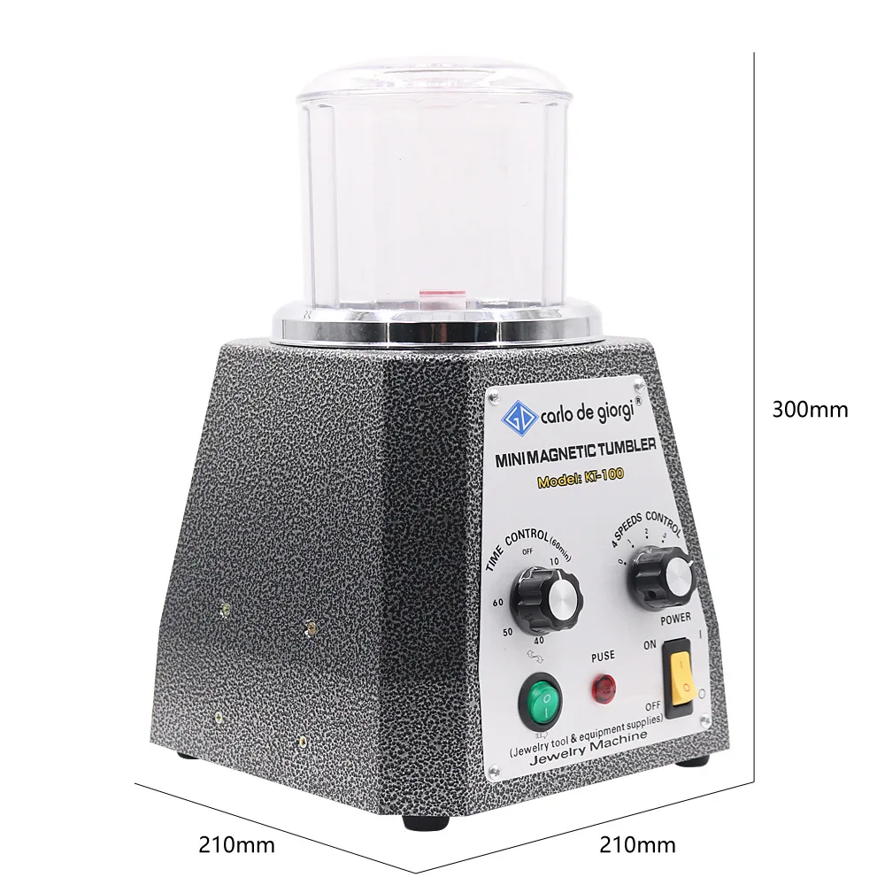 KT100 Multifunction Magnetic Tumbler Polishing Machine Mini Magnetic Jewelry Polisher Tumbler Jewelry Tools