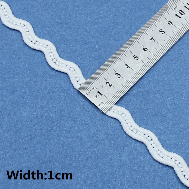 White Embroidered Lace Trim for DIY Crafts