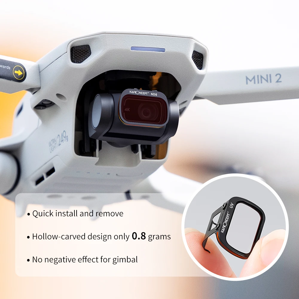 K & F مفهوم DJI Mavic Mini 1 2 كاميرا تصفية CPL UV ND8 ND16 ND32 ND64 مرشح أطقم مع المروحة شفرة ل DJI Mavic Mini 1 2