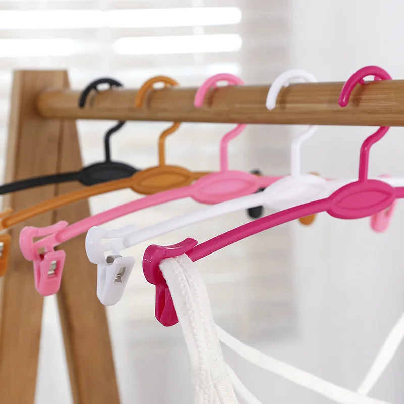 Colorful Plastic Hanger for Lingerie, Bra, Bikini, Sexy Nightdress, Underwear, Lace Panties Hanger, 30 PCs/Lot