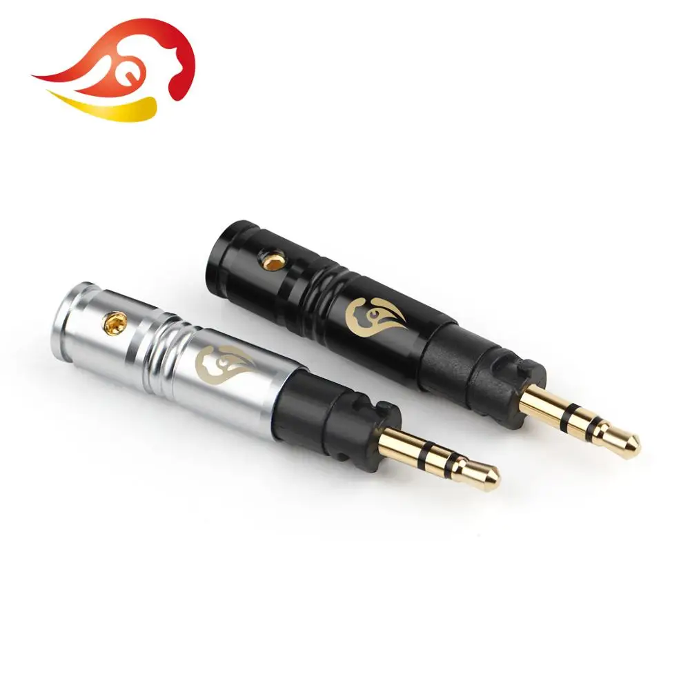 QYFANG 2.5mm 3 Pole Stereo Audio Jack Earphone Plug Metal Adapter Wire Connector For Precision Bass-driven Momentum HiFi Headset