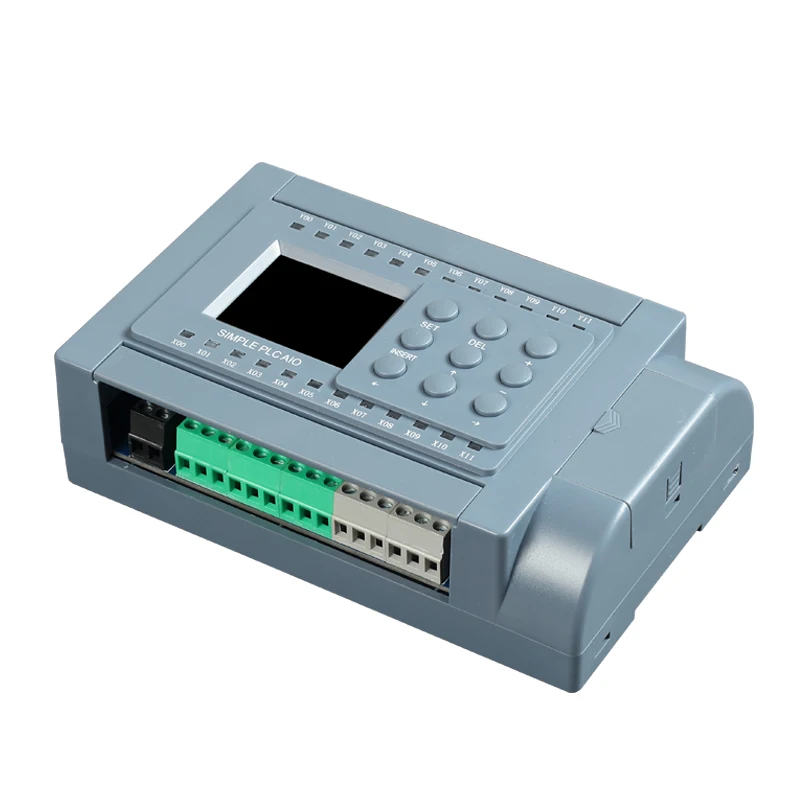 Huaqingjun 8DI 8DO Relay Output 2-Channel Analog Inputs 0-20mA 0-10V RS485 Communication Pulse Ouputs PLC for Stepper Motor