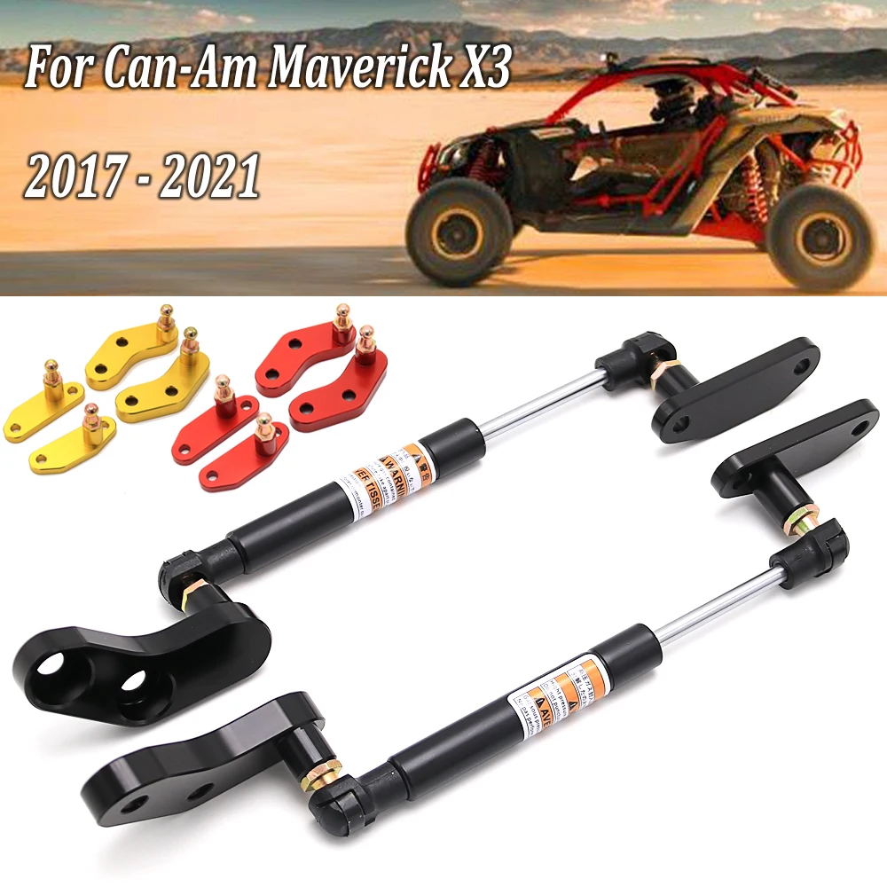 

Door Opener Gas Struts Set Billet Aluminum Anodized Front and Rear For Can-Am Maverick X3 & X3 Max 2017 2018 2019 2020 2021
