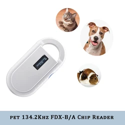 Lecteur de EAU pour animaux de compagnie 134.2 tiens z Smart Chip Déterminer le EAU d'identification ISO11784/5 FDX-B d'animaux/Un transpondeur d'étiquette de chien de chat de tube de verre