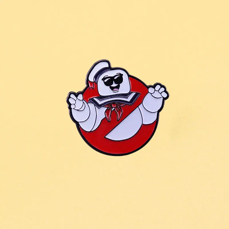 Ghostbusters Enamel Pins White Ghost Metal Cartoon Brooch Men Women Fashion Jewelry Gifts Anime Movie Hat Clothing Lapel Badges