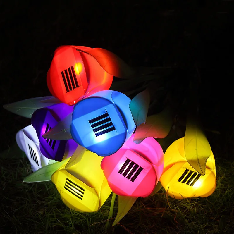 

LED Night Light Villa Landscape Christmas Decoration Light Solar Tulip Flower Light Lawn Light