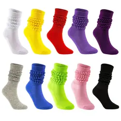 Slouch Socks Winter Warm Slouch Fuzzy Women's Extra Long Slouch Socks Heavy Knitted Boot SocksWarm Cotton Scrunchie Socks