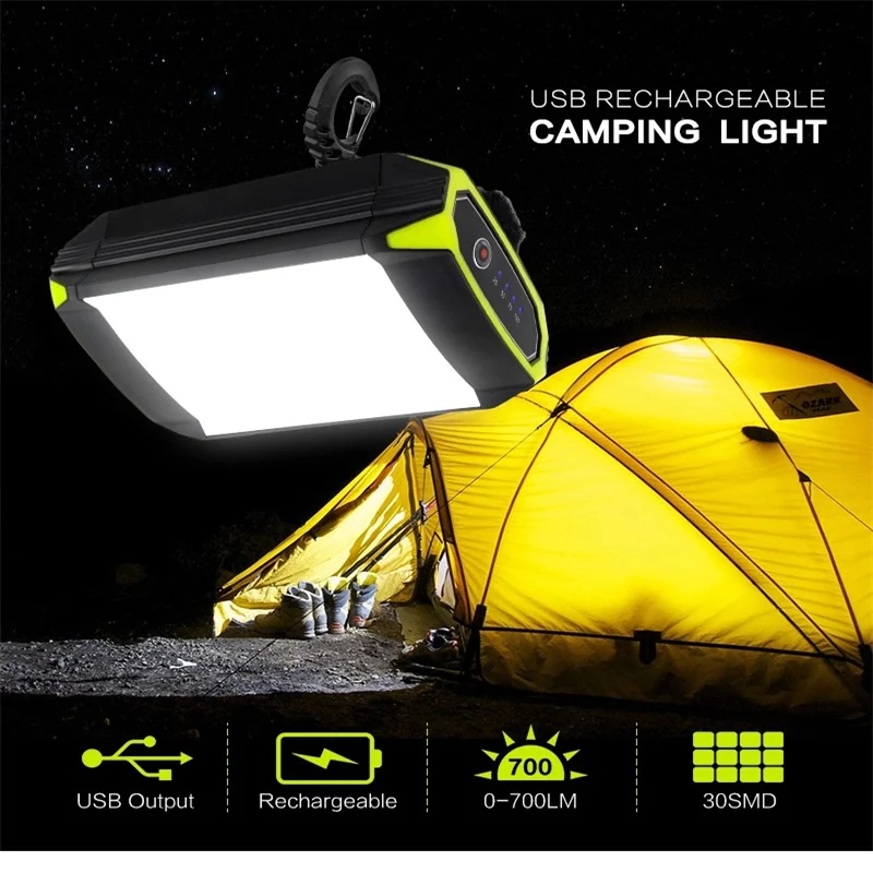 Outdoor multifunctional LED camping flashlight rechargeable tent light portable emergency power supply camping supplies