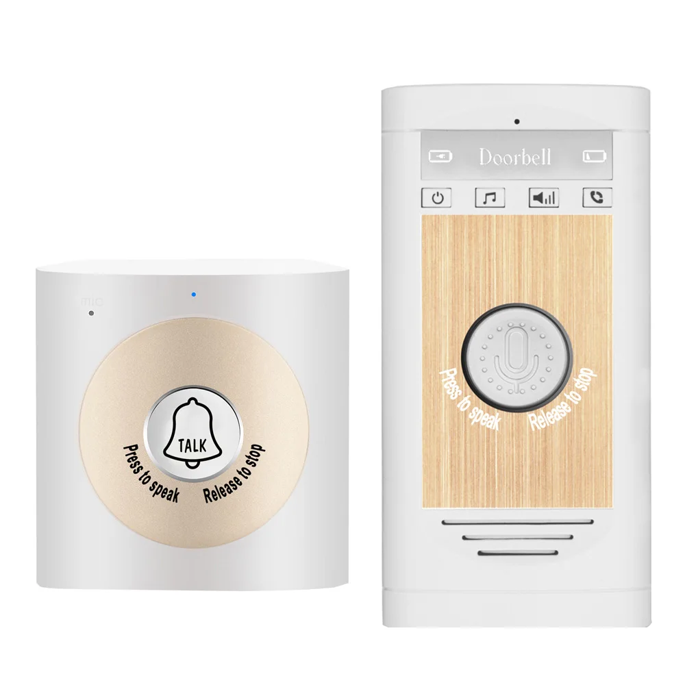 หลายสี Two Way Talk-Back Wireless Voice Doorbell กันน้ำประตู Intercom สำหรับ Visitor สำหรับจัดส่งฟรี