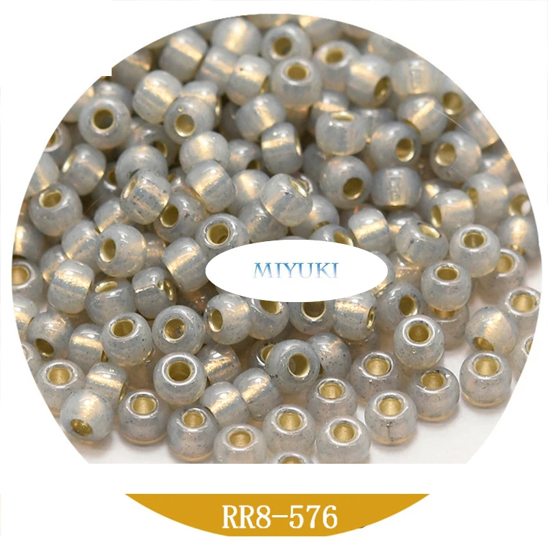 Japan Miyuki Imported Round Rocailles 3mm Seed Beads 8/0 Round Beads Silverline Dyeing Series 5G Pack