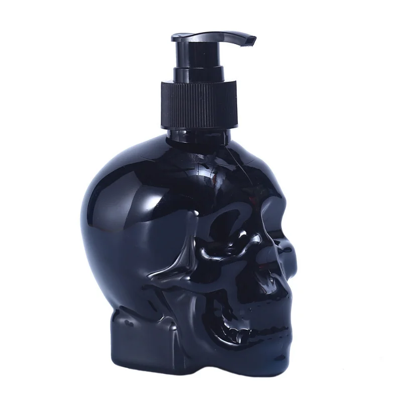 Creative Skull Liquid Soap Dispensers Black Plastic Hand Sanitizer Pump Bottles Shampoo Lotion Bottle Bathroom Storage Supplies