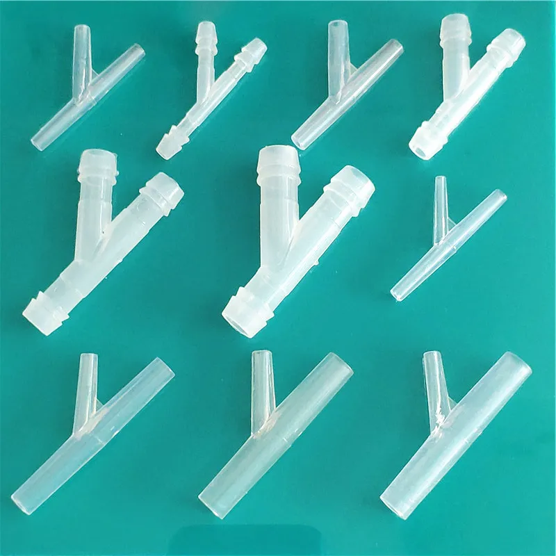 2pcs/lot 4-10mm Oblique Y Type Hose Tee Plastic Hose Silicone Tube Water Pipe Connectors S701 Joint Aquarium Parts Drop Shipping