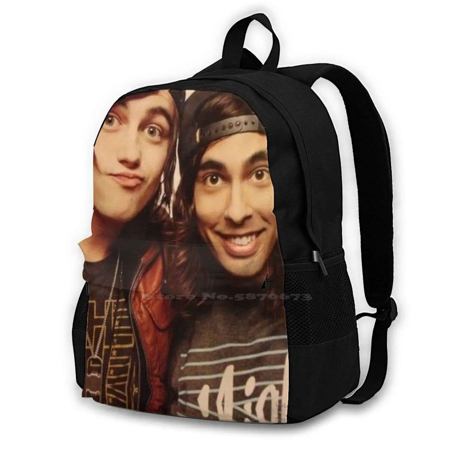 Kellin Quinn And Vic Fuentes Travel Laptop Bagpack Fashion Bags Kellin Quinn Vic Fuentes Pierce The Sleeping With Sirens