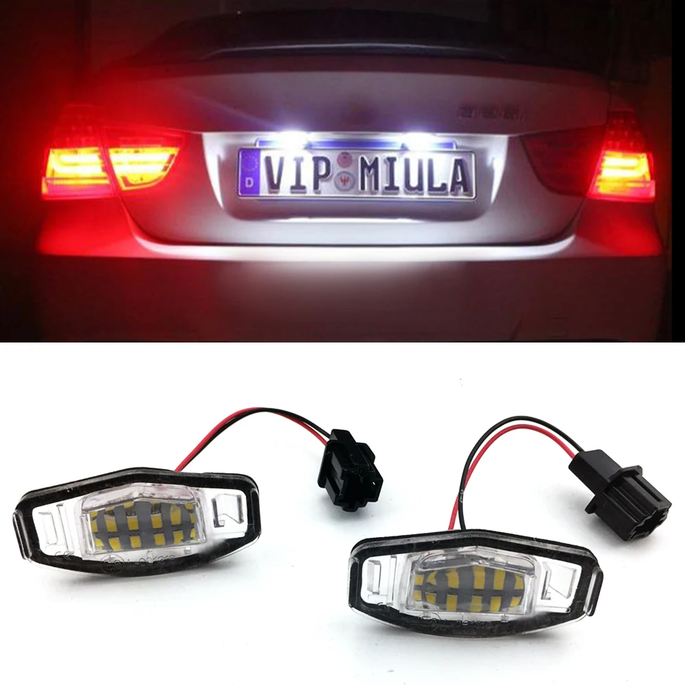 Xenon White OEM-Fit LED License Plate Light For Acura MDX RL TL TSX ILX For Honda Civic Accord Odyssey License Plate Light