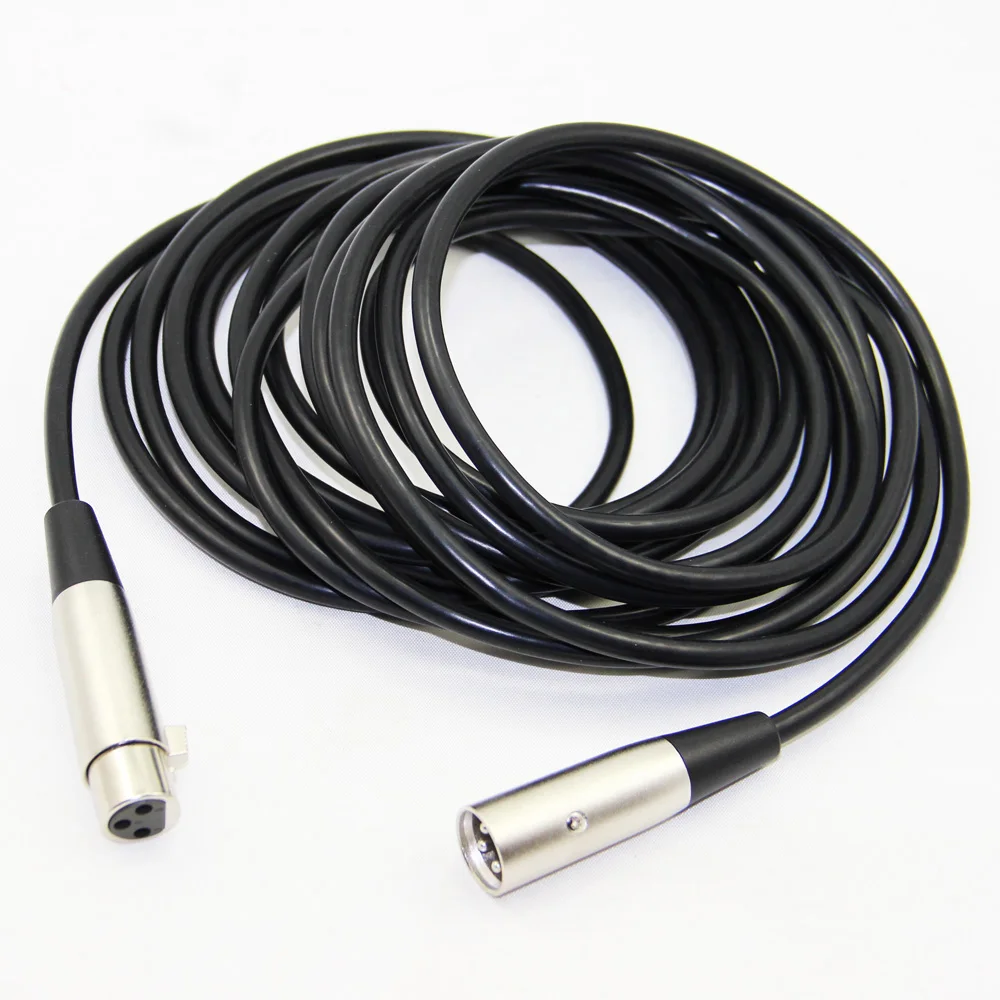 Bochara 3pin kabel xlr męski na żeński podwójne ekranowanie kabel Audio do mikser do mikrofonu 1m 1.8m 3m 5m 6m 7.5m 10m