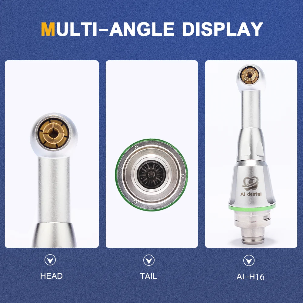 AI-H16 16:1 reduction contra angle low speed handpiece hand files head for LED wireless dental endo motor supply instruments