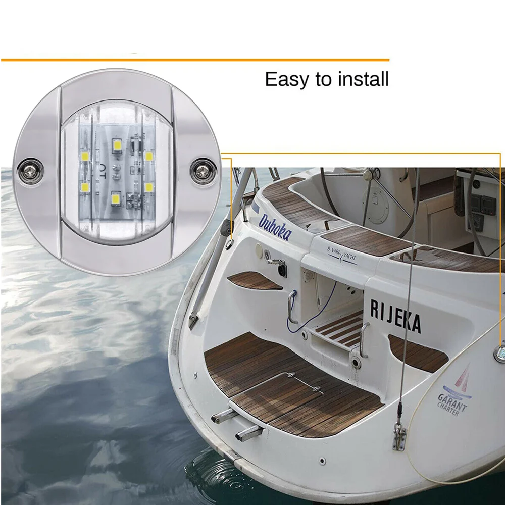 2PCS Running Lights For Boat Navigation Lights Boat Accessories Boat Light Chrome Anchor Stern Navigation Light Boat Marine