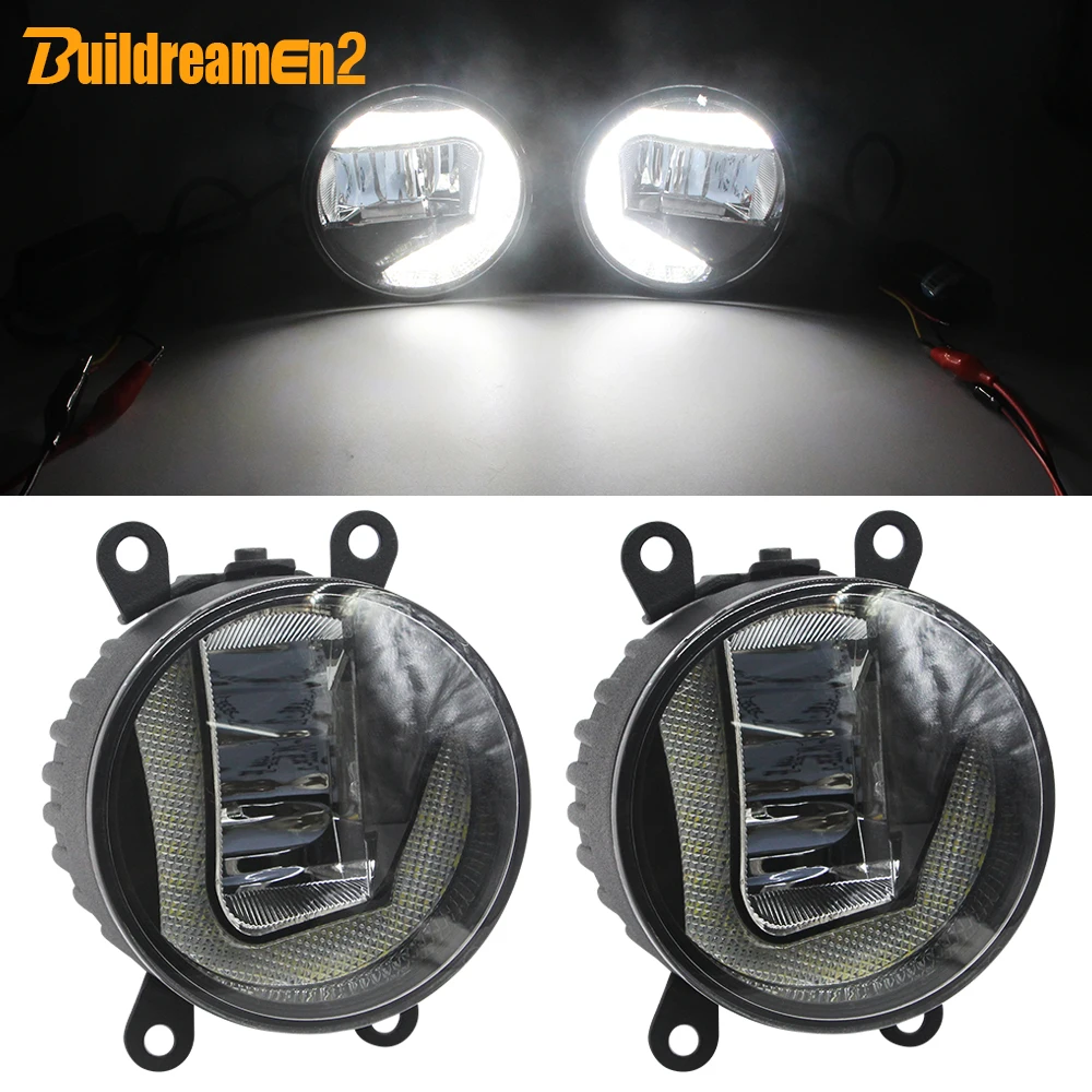 Buildreamen2 Car LED Projector Fog Light + Daytime Running Light White 12V For Holden Commodore 2004 2005 2006 2007