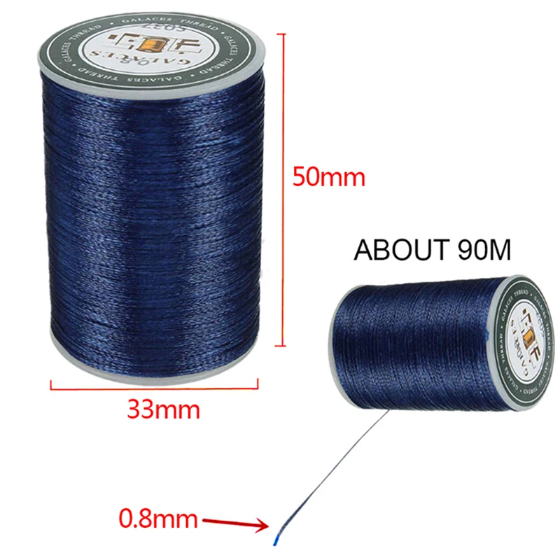 0.8mm 90m Multicolor Sewing Threads Waxed Thread String DIY Handmake Sewing Leather Stitching Line Crafts Handicraft Tools