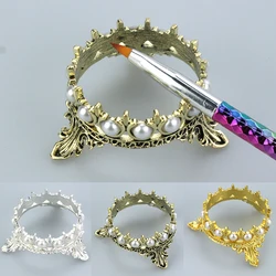 Crown Design Nail Art Brush Holder Nails Salon Brushes Pen Rack Accessory Carving Carrier Storage Manicure Tool Holder Stand
