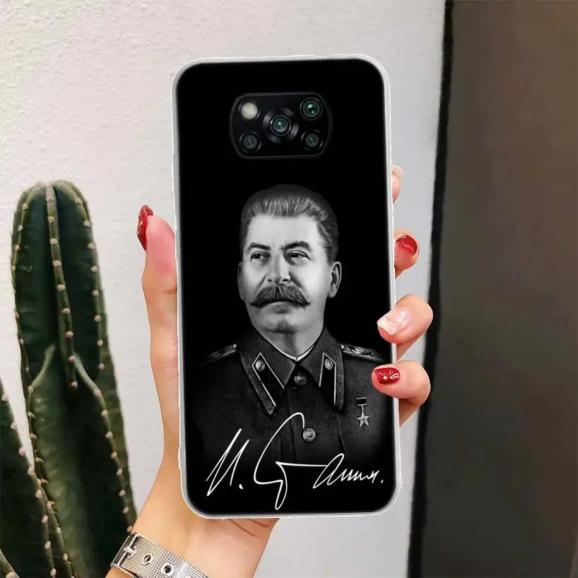 Russian Stalin Ussr Communism Phone Case For Xiaomi Poco X3 Nfc M3 F3 F1 Mi Note 10 Pro 11 Lite 11i 8 9 9T 10T CC9 A3 Cover Capa