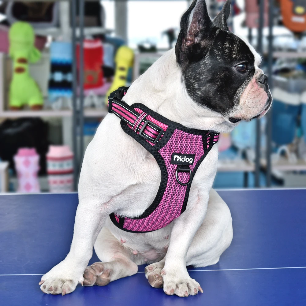No-pull Nylon Dog Harness Reflective Pet Puppy Harness Vest Safety Adjustable For Small Medium Large Dogs Pitbull French Bulldog