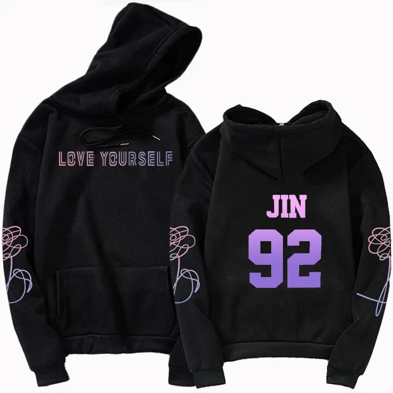 jungkook Unisex hoody kpop jung kook hoodies 97 sweatshirt love yourself KPOP hoody sweatshirt XL for casual harajuku kpop hoody