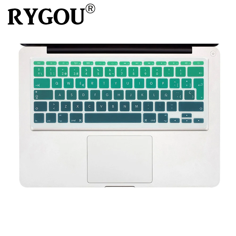 Spanish & English ISO European Layout Protective Keyboard Cover Skin Compatible for MacBook Air 11 Inch (Models: A1370 & A1465)