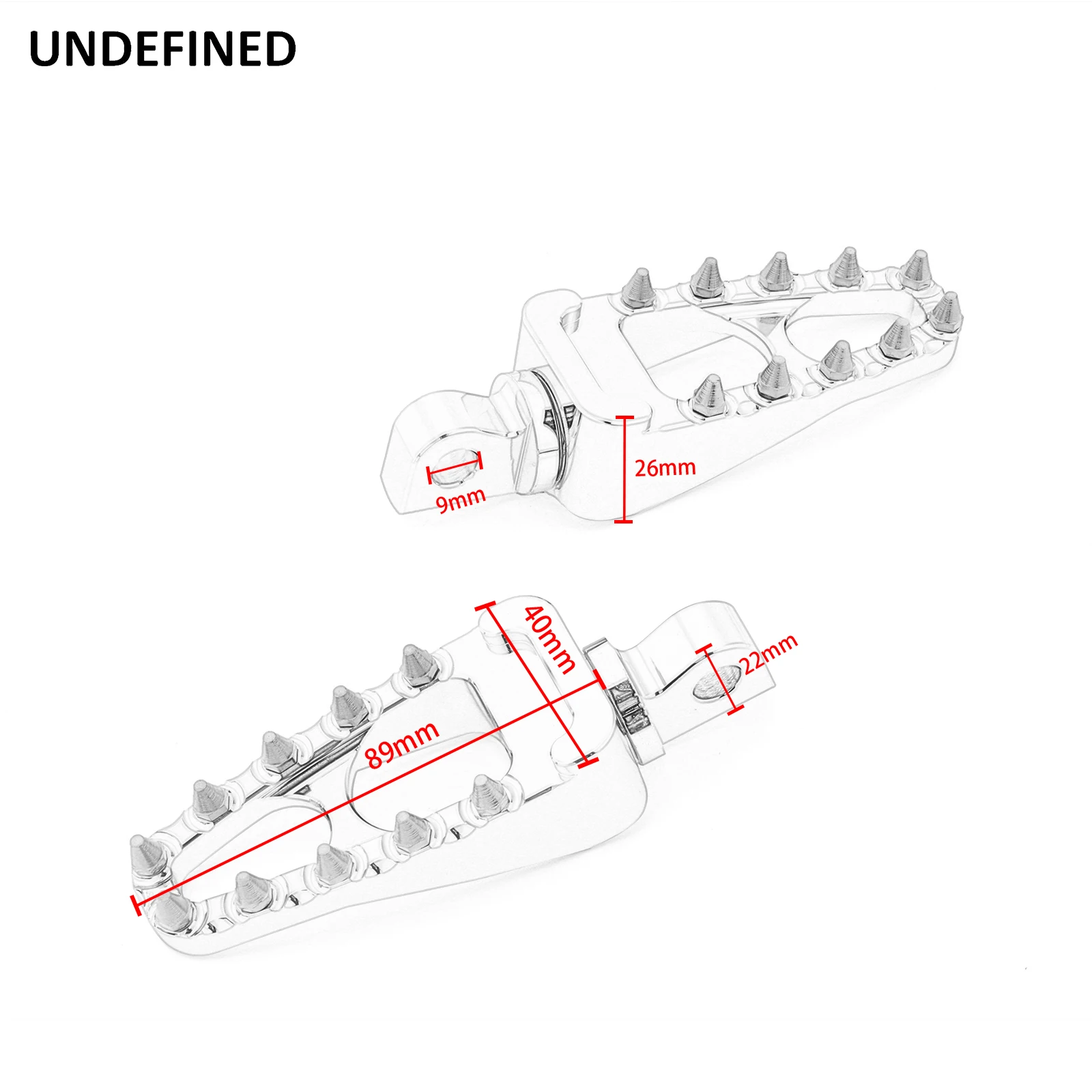 Golden MX Foot Pegs Motorcycle Footpegs Footrest 360 Roating for Harley Dyna Wide Glide Street Bob Softail Fatboy Sportster 883