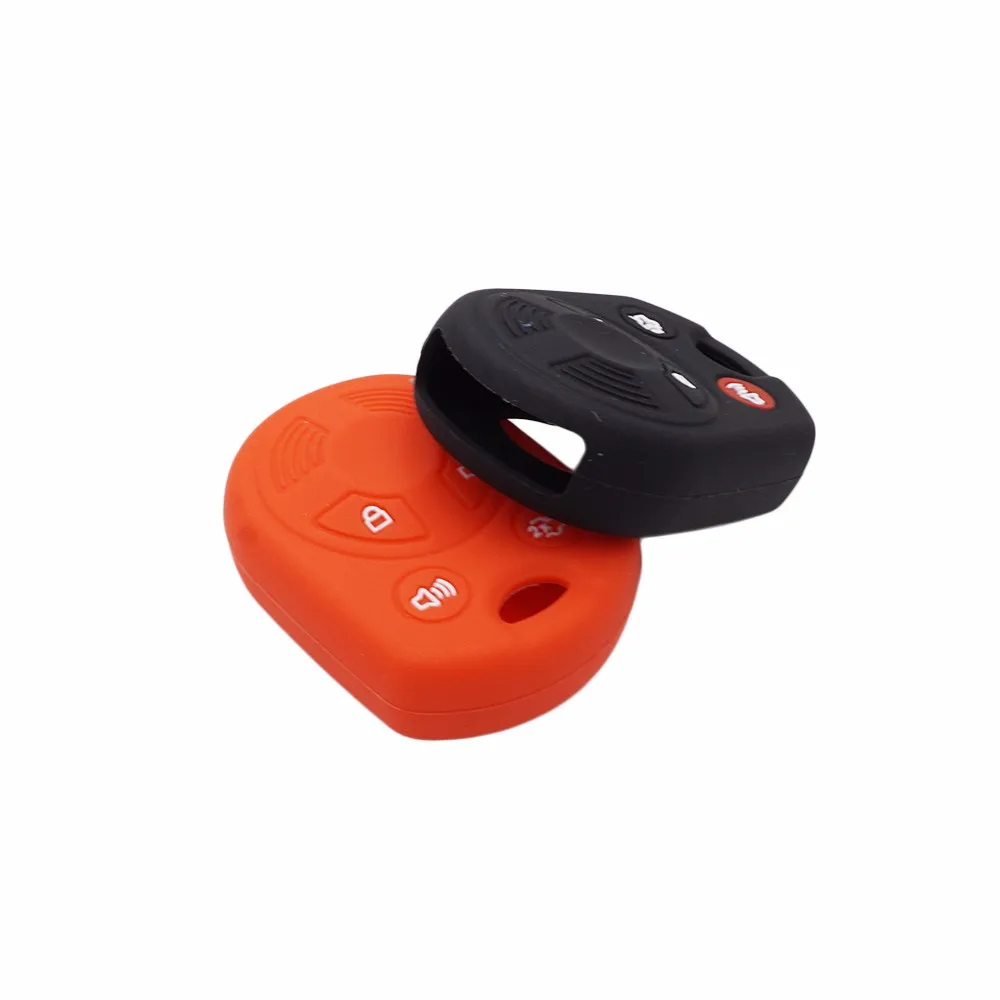 Cocolockey-Soporte de silicona para llaves de coche, funda de 4 botones sin llave, accesorios Fob para Ford Fiesta, Focus, Escape 2011, 2014, 2017
