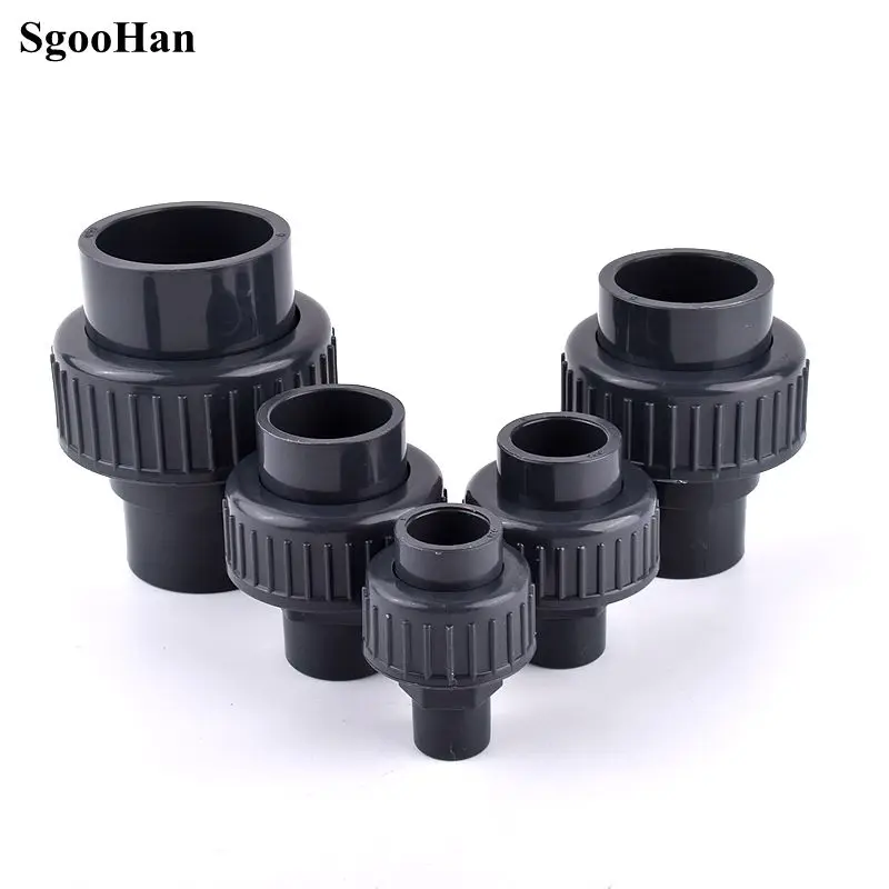 1~5pcs I.D 20~63mm To O.D 20~63mm UPVC Union Water Pipe Connector Tube Adapter Garden Irrigation Fish Tank Aquarium Fittings