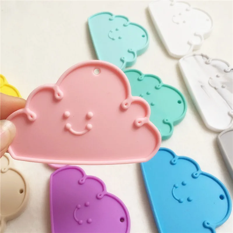 

Chenkai 5PCS Silicone Cloud Teether DIY Newborn Baby Soother Nursing Sensory Pendant Pacifier Dummy Teething Toy BPA Free