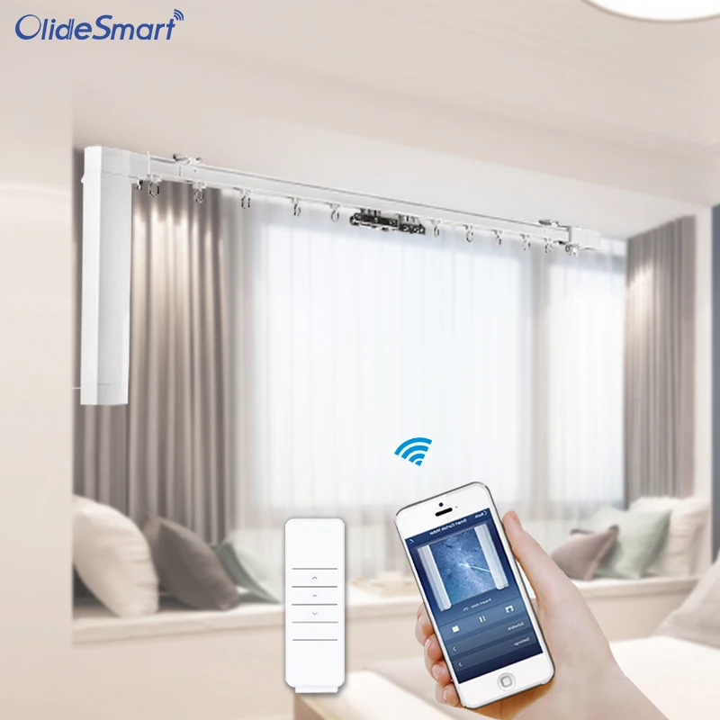 

Smart Electric Curtain Motor Intelligent Phone App Control Curtain Motor Alexa Google Assistance Workable