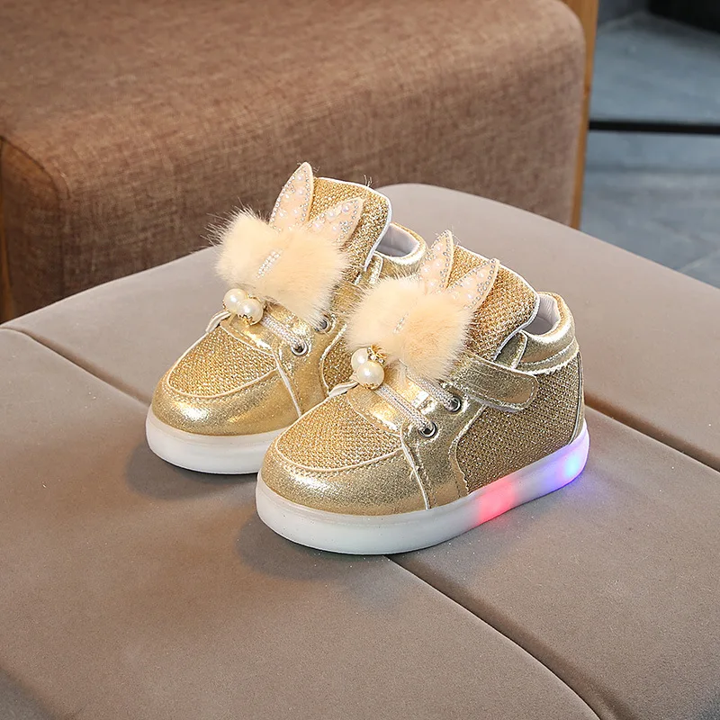 2019 New Toddler Autumn Children\'S Shoes LED Lights For Little Girl Sport Shoes Baby Kids Casual Shoes Sneakers 1 2 3 4 5 6 Year