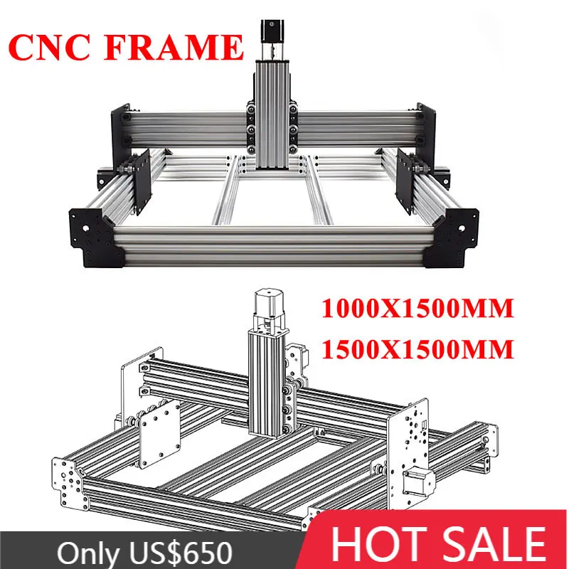 DIY CNC Engraving Milling Machine Disassembled Pack Frame Laser Engraver Marking Machine 1000x1000mm 1000x1500mm 1500x1500mm Kit