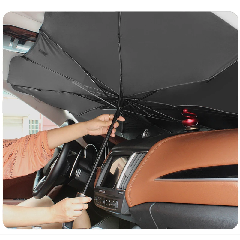 Car Sun Shade Protector Parasol Auto Front Window Sunshade Fold Umbrella Car Sun Block Covers Interior Windshield Protection