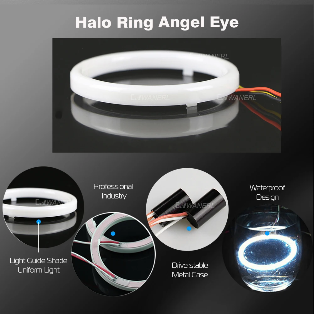 Cawanerl For Saturn Astra 2008 2009 Car 30W LED Bulb Fog Light Angel Eye Daytime Running Light DRL H11 3000LM 12V 2 Pieces