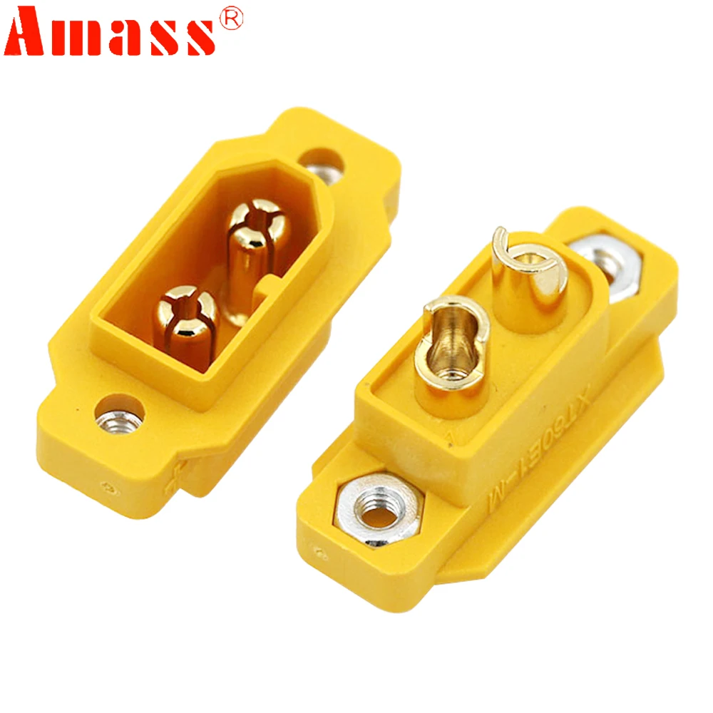 AMASS XT60E-M XT60 Nam Đầu Cắm Cho Xe Đua Mô Hình/Multicopter Cố Định Ban/DIY Phụ Tùng Xe Máy Bay Không Người Lái Đồ Chơi