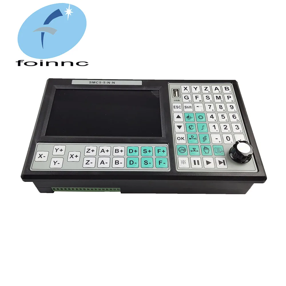 Controller USB Mach3 Offline a 5 assi CNC SMC5-5-N-N 500KHz G-Code grande schermo da 7 pollici per macchina da taglio per incisione CNC