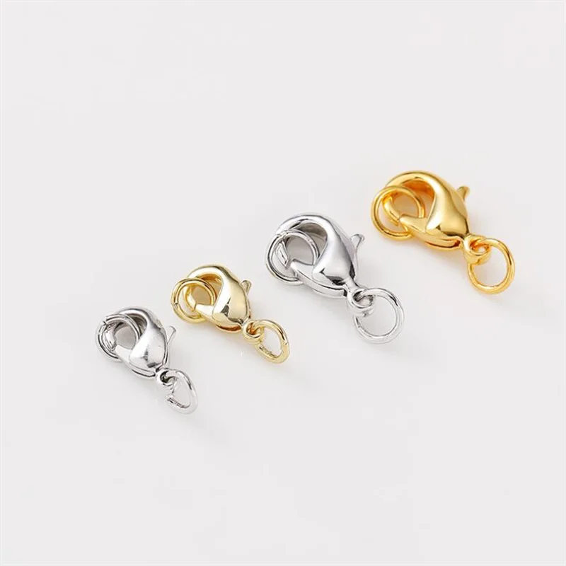 20Pcs Stainless Steel Gold with Jump Ring Lobster Clasp Claw Clasps for Bracelet Necklace Chain Diy Jewelry Making Supplies