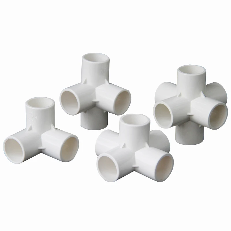 

20mm ID 3 4 5 6 Way White PVC Tube Joint Pipe Fitting Coupler Adapter Water Connector For Aquarium Fish Tank