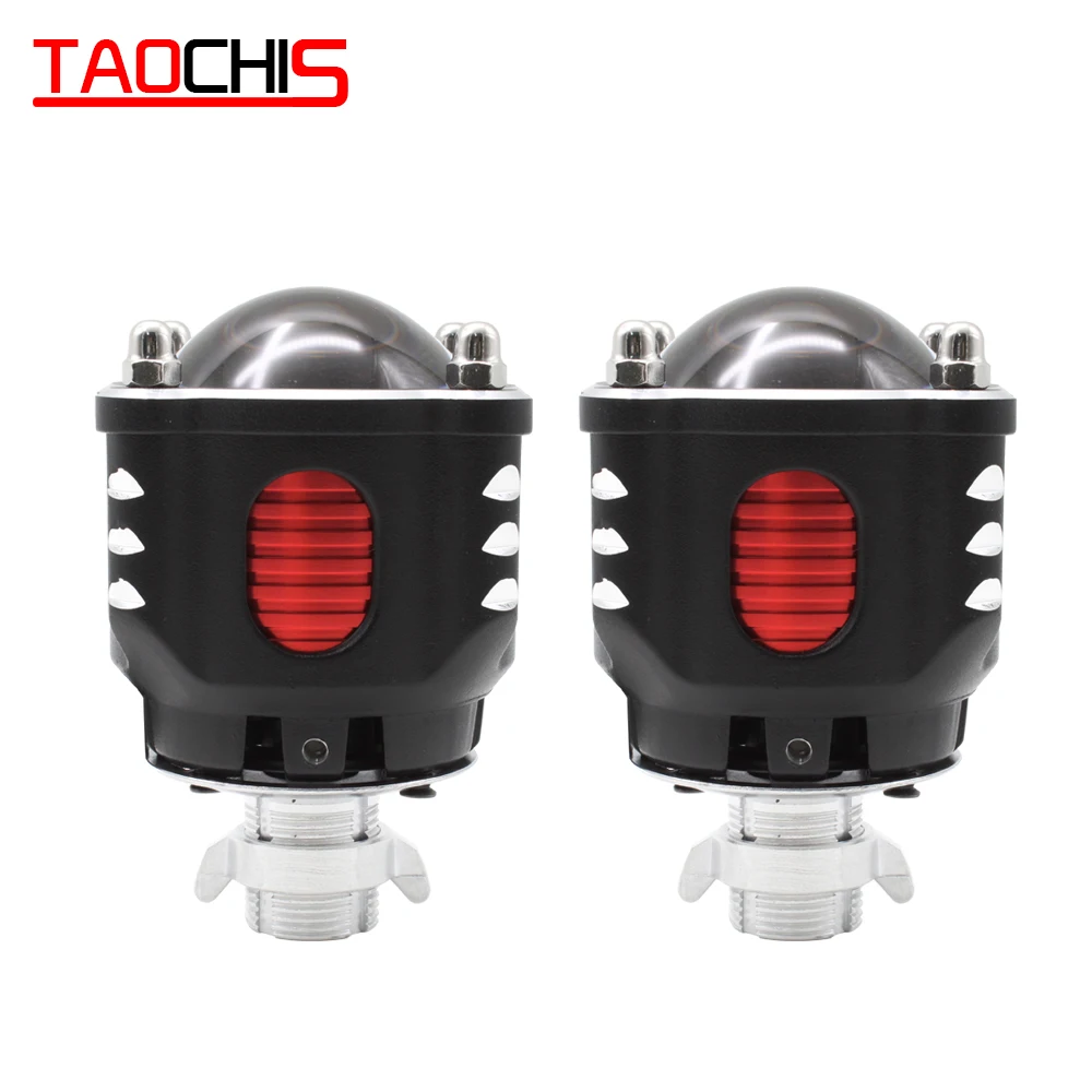 

TAOCHIS 3.0 Inch 15W Single High Beam Lens With Devil Eyes LED Projector Lens H4 H7 9005 9006 for Headlights Car Light Accessory