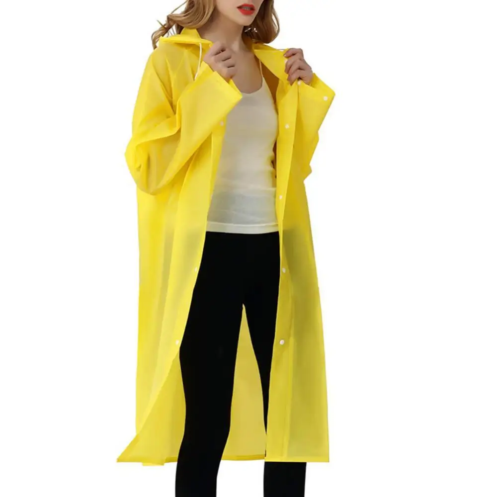 

70% Hot Sell Unisex Outdoor Waterproof Thicken Hooded Reusable Raincoat Rain Poncho Rainwear