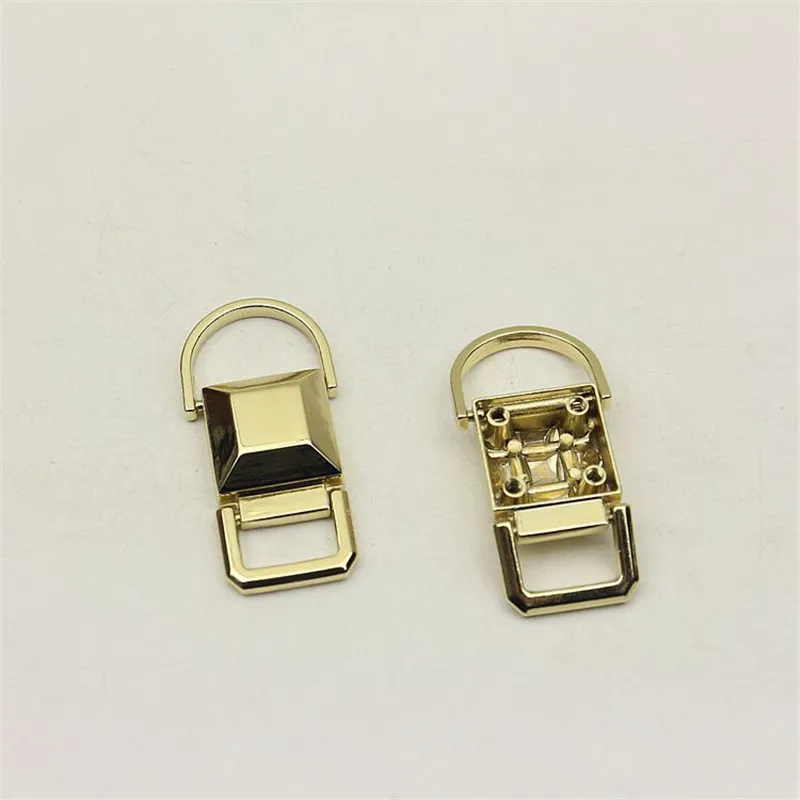 20pcs Alloy Double Ring Buckle Bags Side Clamp Dee Square Rings Strap Hook Chain Hang Buckles DIY Luggage Screw Clasp Hardware