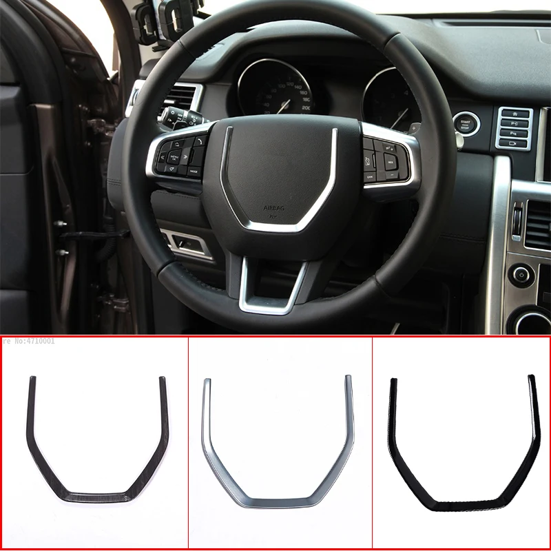 

Car ABS Chrome Steering Wheel Frame Center Emblem LOGO Sequin Trim Cover Sticker For Land Rover Discovery Sport 2015-2019