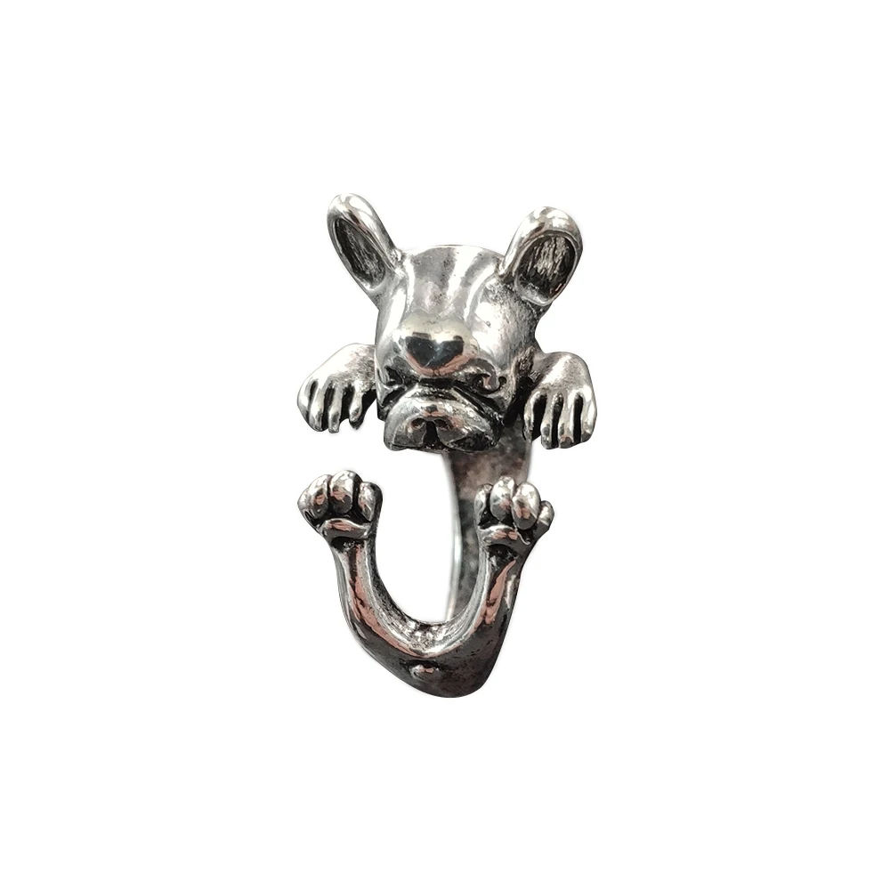 french bulldog Ring free size hippie animal bulldog Ring jewelry for pet lovers