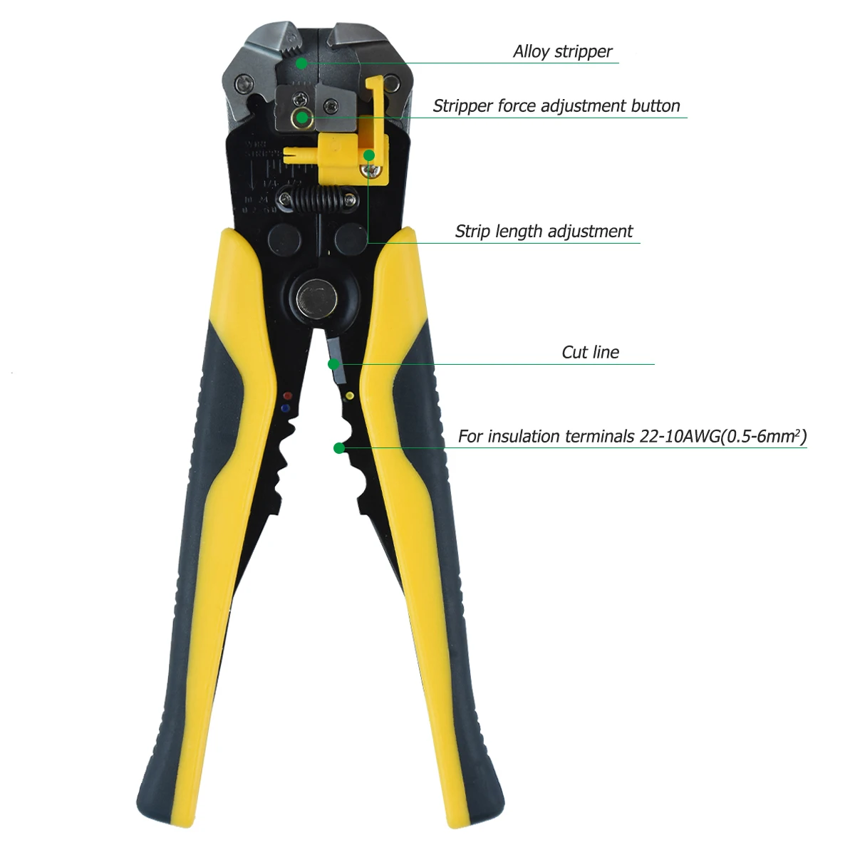 HS-D1 Self-Adjusting Insulation Wire Stripper For Stripping Wire From AWG 10-24Automatic Wire Stripping Tool/Cutting Pliers Tool