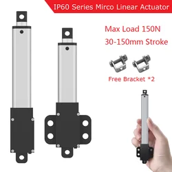 24V Mirco Electric Linear Actuator 30mm/50mm/100mm/150mm Stroke For Remote Controls Home Automation Robotics Max Load 150N