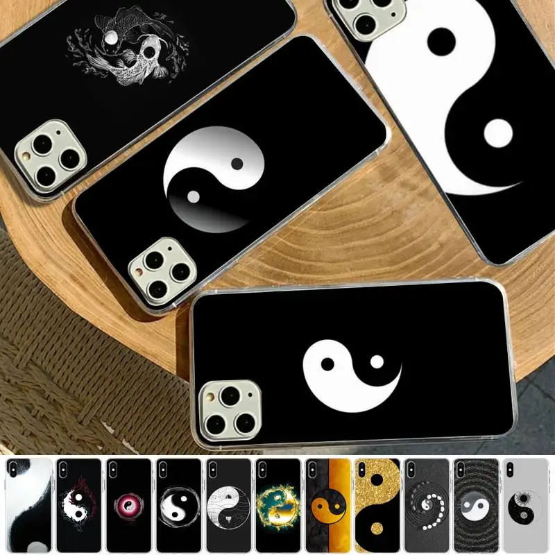 MaiYaCa Yin Yang Black White Phone Case for iPhone 11 12 13 mini pro XS MAX 8 7 6 6S Plus X 5S SE 2020 XR case